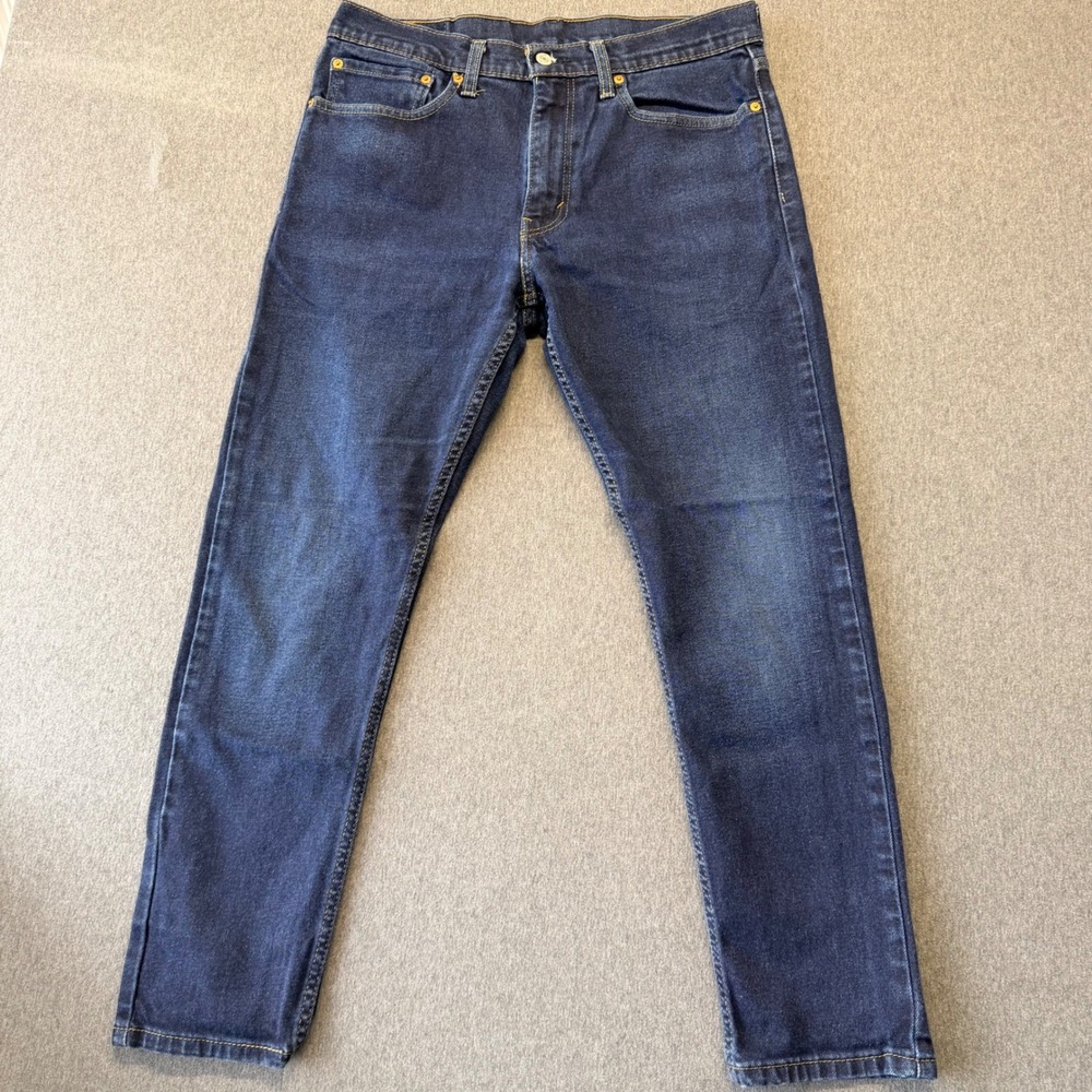 Levis 512 Slim Taper Jeans Mens 34x30 Dark Wash Blue Denim Pants